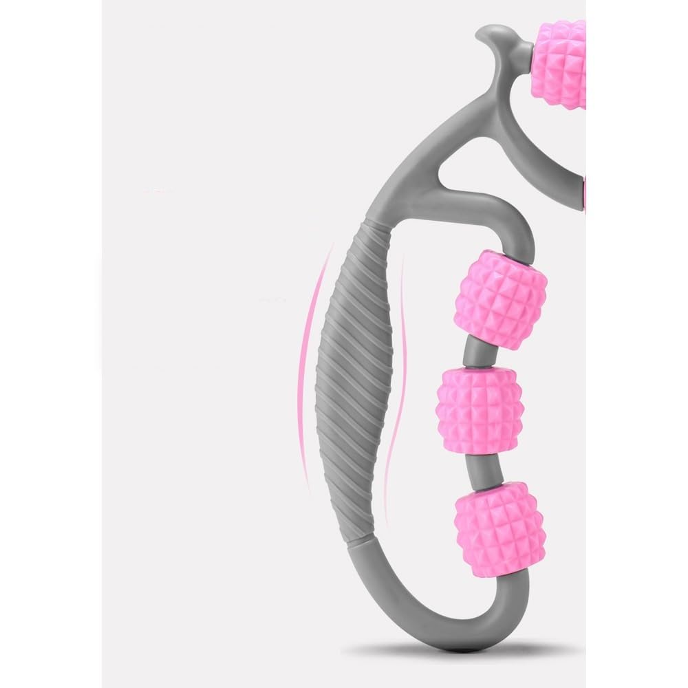 TERXA Thigh Massager With Rolling Point Wheel | 9 Roller Handheld Massager | For Relieve Muscle Soreness Thigh/Calf/Arm/Shoulder | Manual Pain Relief Device (Pack of 1,Multicolor) TERXA Thigh Massager With Rolling Point Wheel | 9 Roller Handheld Massager | For Relieve Muscle Soreness Thigh/Calf/Arm/Shoulder | Manual Pain Relief Device (Pack of 1,Multicolor)