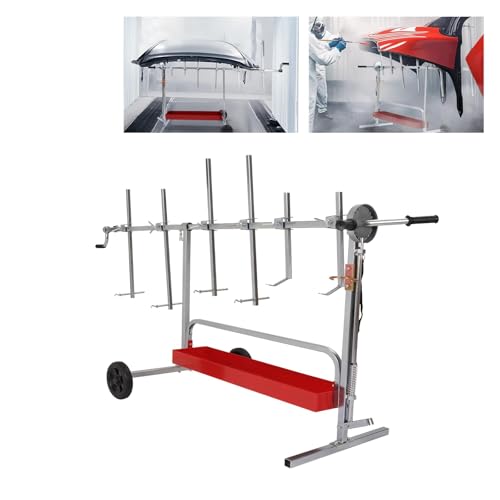 Gelacie Auto Body Paint Stand with 6 Racks and Wheels
