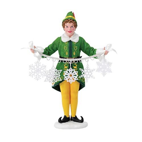 Department 56 Possible Dreams Elf Buddy Making Snowflakes Figurine, 11 Inch, Multicolor