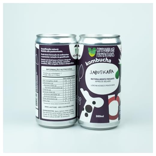 Kombucha de jabuticaba; gaseificação natural/lata 269 ml