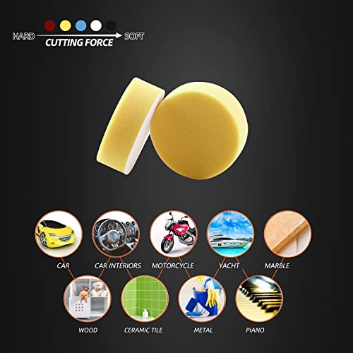 Polishing Pad, Zfe 50Pcs 3 Inch/80 Mm Sponge Buffing Pads, Foam Polishing Pad Kit For Car Sanding, Polishing And Waxing #TOP5