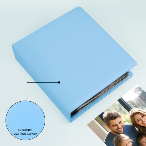 Aevdor PHOTO ALBUM 8X10 HOLD 152 PHOTOS 8X10 Photo Album 152 Pockets Hold 8X10 Photos, Photo Album 8X10, Large Capacity Leather Cover Family Wedding Baby Photo Album For 8X10 Pictures, 8X10 Photo Album Book thumb #3
