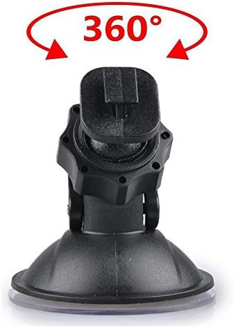 Car Suction Cup for Dash Cam Holder with 6 Types Adapter, HOMREE 360 Degree Angle Car Mount for Driving DVR Camera Camcorder GPS Action Cameras