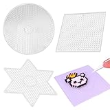 3 Pezzi Plaque pour Perles à Repasser, Pegboard per Perline a Fusione, Base Quadrata per Perline Pegboard, Perline da Stirare a Fusione per Modelli Divertimento Creativo