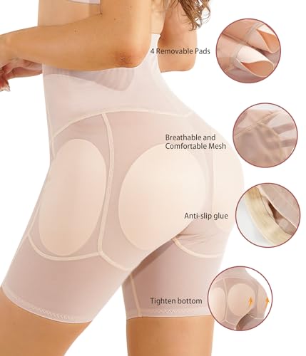 Irisnaya Calcinha modeladora feminina, modeladora corporal, levanta bumbum, acolchoada, realçadora d