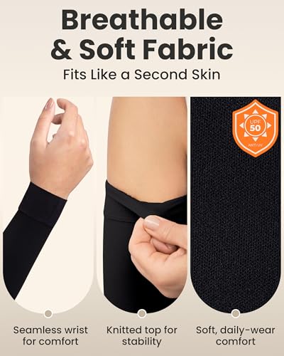 Image of KEMFORD Lymphedema Compression Arm Sleeves for Women - Arm Support for Swelling & Edema