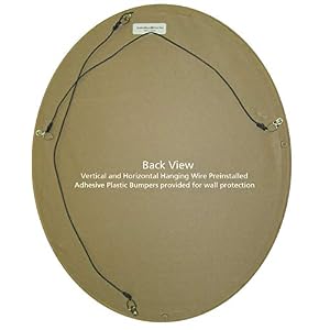 OVALCREST Oval Beveled Wall Mirror for Home Decor - Santa Fe Style - Silver - 22x26 Outside Dimensions OVALCREST Oval Beveled Wall Mirror for Home Decor Santa Fe Style Silver 22×26 Outside Dimensions