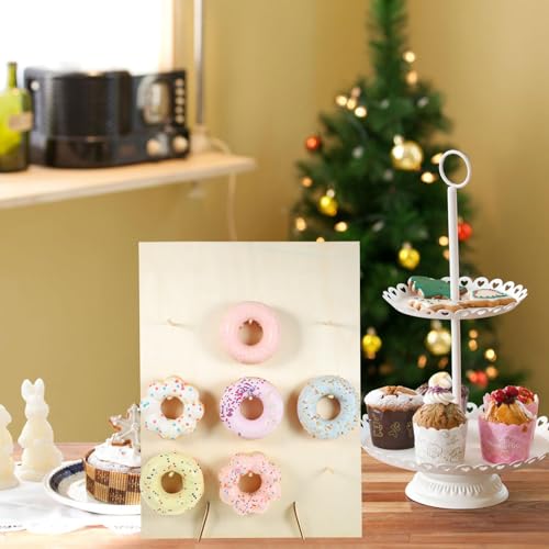 Présentoir à beignets PRETYZOOM en bois vierge pour table à dessert - 5
