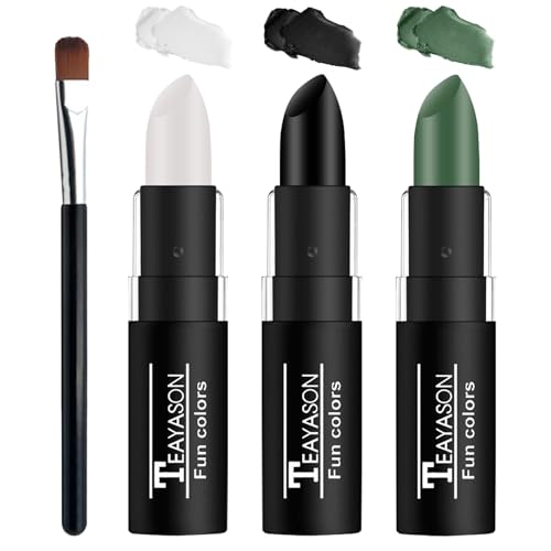LZXLUKGIR 3 Colors Face Body Paint Sticks Professional Eye Black Football Baseball Softball