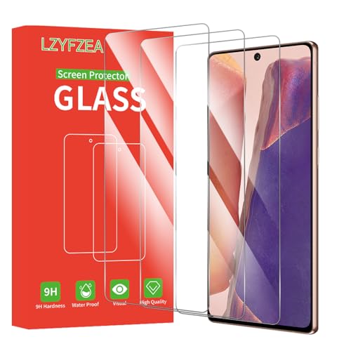 LZYFZEA 3 Piezas, Protector Pantalla para Samsung Galaxy Note 20 5G, Cristal Vidrio Templado HD，Libres de Huellas Dactilares, HD Transparente, Dureza 9H, Sin Burbujas
