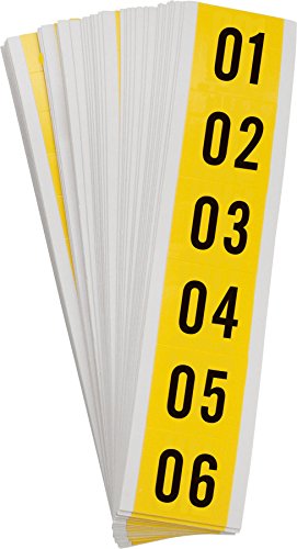 Brady 34353 kit système série légende 01 à 25 noir sur jaune 3,8 cm