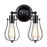 ★ ENTWURF: Diese vintage industrial wandlampe der Weinlese kann Winkel frei justieren, um die verschiedenen Innenansichten auf Ihre Beleuchtungbedürfnisse zu verwirklichen. Leuchtenkörper ist durch Schraubengewinde verbunden, einfache Installation und langlebig.