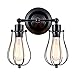 Produktbild Wandlampe Retro Verstellbar Metall Wandlampe Antik Wandlampe Vintage Lampen Landhausstil für Landhaus Schlafzimmer Wohnzimmer Esstisch (Schwarz)