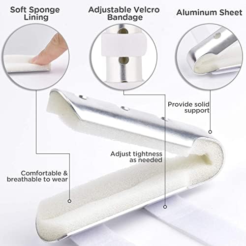 Sopito Finger Splints, 7pcs Finger Support Brace Finger Stabilizer for Broken Fingers Straightening Arthritis Knuckle Immobilization for Adults and Children (3 Different Sizes)