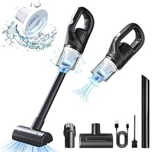 Car Vacuum Cleaner Carpet and Floor Handheld Stick Vacuum with 35 Mins Long Runtime, Deep Filtration, Wet and Dry, Hardwood Floor Vacuum Upright Vacuum Cleaner for Pet Hair Cleaning Tools