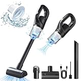 Lovskoo Car Vacuum Cleaner Carpet and Floor Handheld Stick Vacuum with 35 Mins Long Runtime, Deep Filtration, Wet and Dry, Hardwood Floor Vacuum Upright Vacuum Cleaner for Pet Hair Cleaning Tools