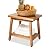 ENKEZI Small Acacia 16 Inches Outdoor Side Table, 2-Tier Sturdy Patio, End Table Weather Resistant, Strong Stability Side Table for Patio, Pool, Porch, Teak Finish (Small)
