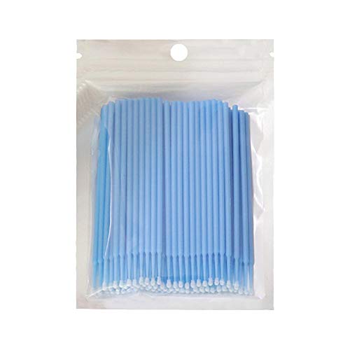 N/ A 100pcs Disposable Cotton Swabs Eyelashes Applicator Extension(Blue)