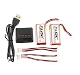 sea jump 2PCS 450mAh Battery and 1to2 Charger for UDI U818A U845 U919 U919A U945A RC Quadcopter...