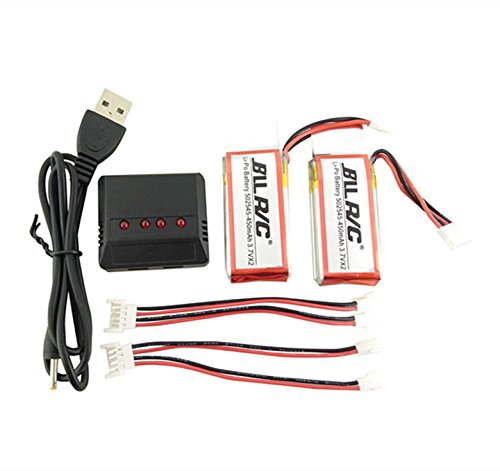 sea jump 2PCS 450mAh Battery and 1to2 Charger for UDI U818A 