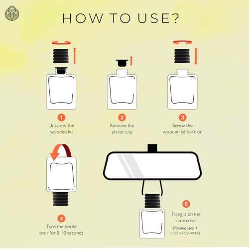 Image of Car Freshener with Essential Oils Fragrance in Glass bottle with Wooden Diffuser Lid | Expressions, Mystic Berry and Mystery Car Freshener Combo Pack of Boxes (10 * 3ml)