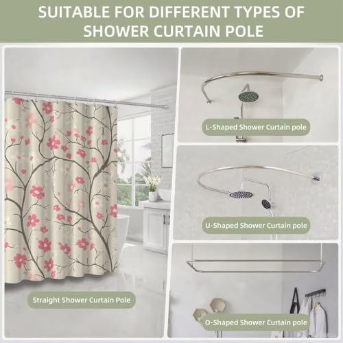 Rideaux baignoire lavable en polyester texturé au tombé élégant - 6
