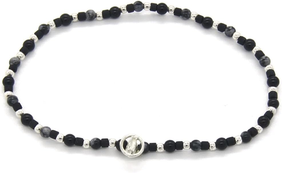Always Gemstone Urethane Bracelet Handmade Wish Couple Item 6.7 inches