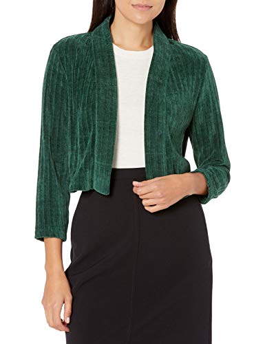 Calvin Klein Women's Three Quarter Cozy Knit Shrug, Malachite, Small