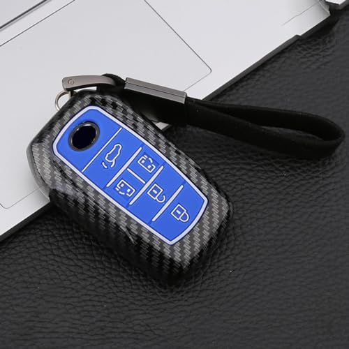 Carcasa protectora para llave Toyota Previa y Alphard con textura premium de carbono