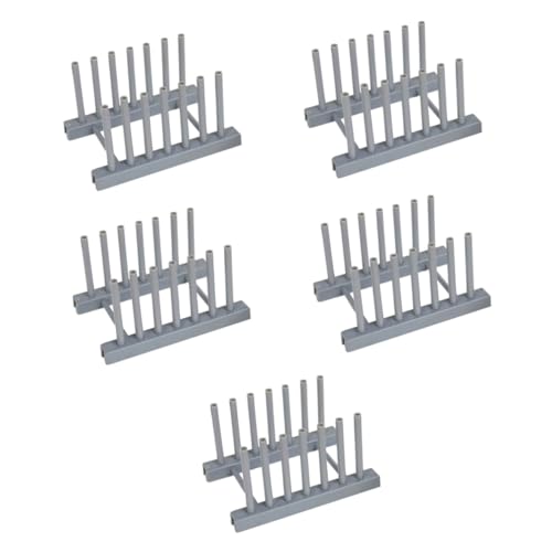 TOPBATHY 5 Piezas Escurridor De Platos Cajón Del Gabinete Organizador De Almacenamiento De Cocina Porta Platos Organizador De Tablas De Cortar Soporte Para Tabla De Cortar Grey