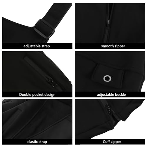 Pantalones de esquí para mujer, resistentes al agua, pantalones de nieve para hombre, con forro térmico, pantalones con peto ajustable, pantalones de exterior, resistentes al viento, pantalones de - imagen 5