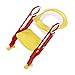 TOPINCN Portable Baby Toddler Hard Toilet Chair Ladder with Step Height, Double Armrest and Anti Skip Foot Pads, for Kids, Non and Sturdy (Reddish Yellow)