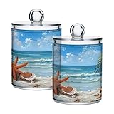 Contenu du produit : l'article comprend 2 supports distributeurs Qtip avec couvercles (diamètre – 7 cm, hauteur – 10,5 cm).