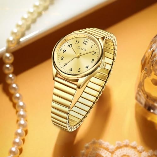 Image of LIGE Luxury Watches for Women Easy Reader Analog Ladies Waterproof Quartz Watches with Stainless Steel Case Wrist Watch