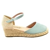 amarpies - Alpargata con cuña de Esparto y Planta Acolchada 201611 Sintético Mujer Color: Menta Talla: 40