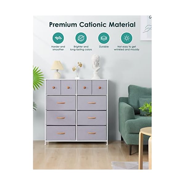 Nicehill Dresser for Bedroom with 10 Drawers, Storage Drawer Organizer