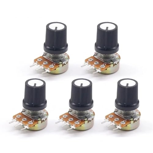 KNUUXHDDK 5�Z�b�g WH148 1K 10K 20K 50K 100K 500K �I�[�� 15mm 3�s�� ���j�A�e�[�p�[ ���[�^���[�|�e���V�����[�^�[ ��R�� AG2�z���C�g�L���b�v�t��(1K�I�[��)