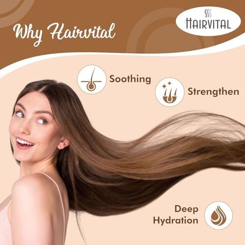 Image of Hairvital Triple Action Shampoo 500 ml (Pack of 6) | Anti Hair Fall Shampoo for Men & Women | With Aloe Vera, Wheat Germ Oil & Vitamins | Nourishing, Cleansing & Revitalizing for Dry & Weak Hair