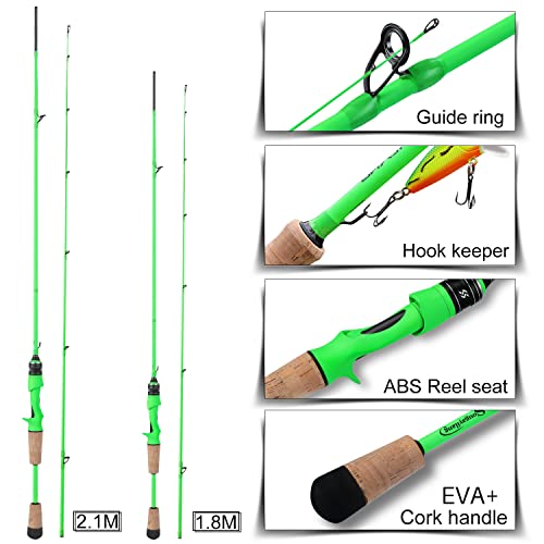 Foto von Sougayilang Feeder Angelrute Spinning &Casting Flexible Ultra Light Weight Rod Two Pieces Baitcasting Pole für Süßwasser