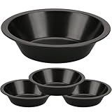 BESPORTBLE 4Pcs Carbon Steel Nonstick Baking Pans for Pizza and Desserts Heavy-duty Wear-resistant Round Trays with Fast Heat Conduction Easy-clean Multi-function Bakeware for Household Use