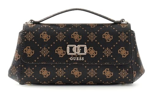 Sac à épaule GUESS Emelie marron foncé | Bandoulière Logo Flap Crossbody Espresso