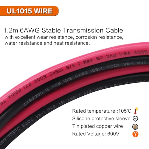 image for AMOMD 50 A 600 V Battery Quick Connector with Dual Anderson Connector 