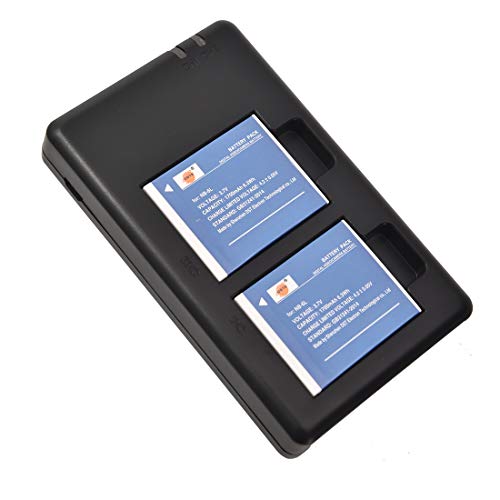 DSTE 2 Piezas de Recambio de bateria NB-6L Batterie + USB Cargador Dual Compatible con Canon PowerShot SX170 IS SX240 HS SX260 HS SX270 HS SX280 HS SX500 IS SX510 IS SX600 IS