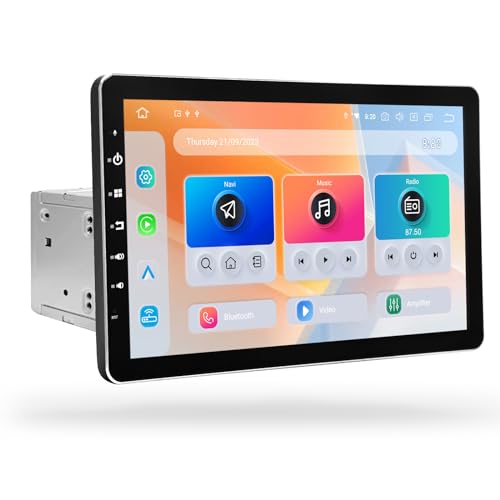 Dasaita 13.3 Inch Double Din Car Stereo Upgrade 8GB+256GB, with Wireless CarPlay & Android Auto, Android 12, Built-in 4G LTE Cellular, 2K QLED Screen