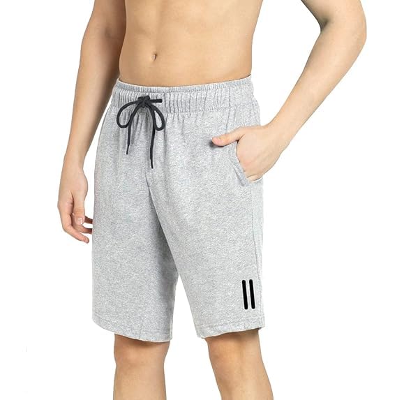 Image of KART BLACK Plus Sizes Men's Cotton Knee Length Shorts (M,L,XL,XXL,3XL,4XL,5XL) | Casual and Night Wear Mens Shorts (Pack of 2)