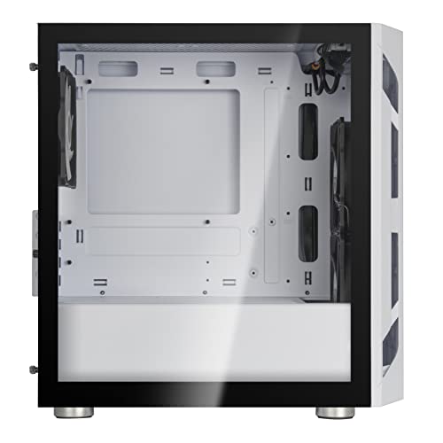 Image of Silverstone Technology FARA H1M PRO White Micro-ATX Tower case with Tempered Glass and Three ARGB Fans, SST-FAH1MW-PRO