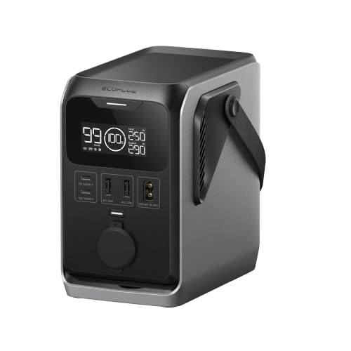 EF ECOFLOW Portable Power Bank Station TRAIL 300 DC, 288Wh 300W DC | LiFePO4 Battery, Compact Solar...