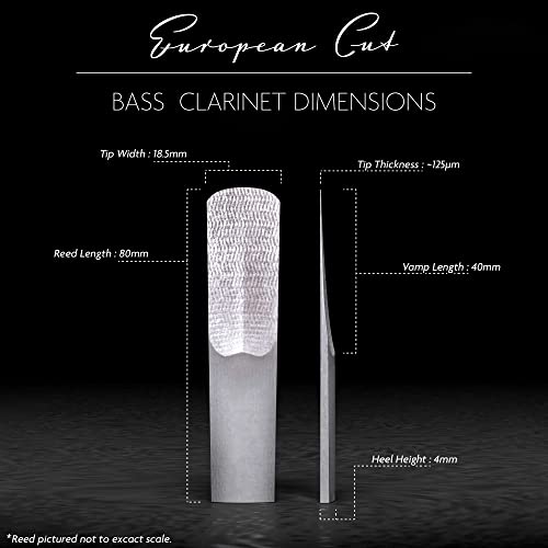 Légère Reeds - Bass Clarinet Reed, European Cut, Strength 3.75 (BCES3.75) - Premium Synthetic Woodwind Reed - Image 2