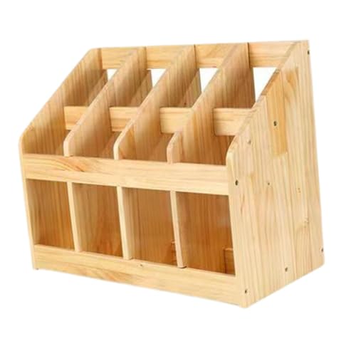 Educational 8-Grid Solid Wood Rack