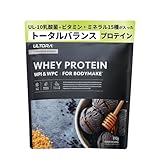 ULTORA ウルトラ ホエイ プロテイン 810g 人工甘味料不使用 国産 乳酸菌 ビタミン11種 ミネラル4種 L-カルニチン シンバイオティクス ホエイプロテイン ぷろていん (810g, (リニューアル)黒ゴマきな粉風味)